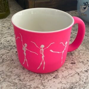 Sunday Morning Ceramics dancing skeletons coffee mug